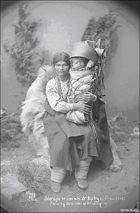 Navajo woman with baby