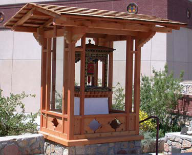 housing of the prayer wheel