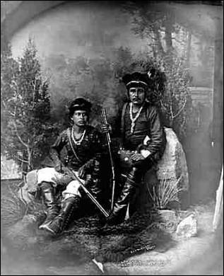 portrait of two Native Americans