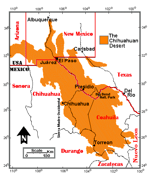 Schmidt map of the Chihuahuan Desert
