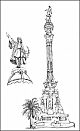 thumbnail of drawing of statue honoring Columbus
