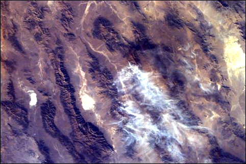 satellite view of basin and range country