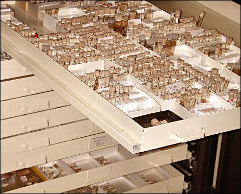 Drawer of research specimens