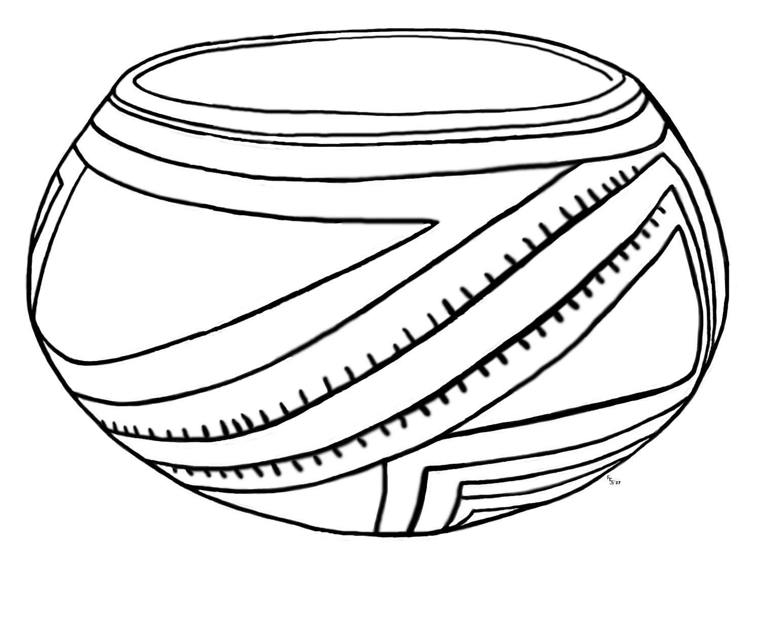 Coloring page: Casas Grandes pot