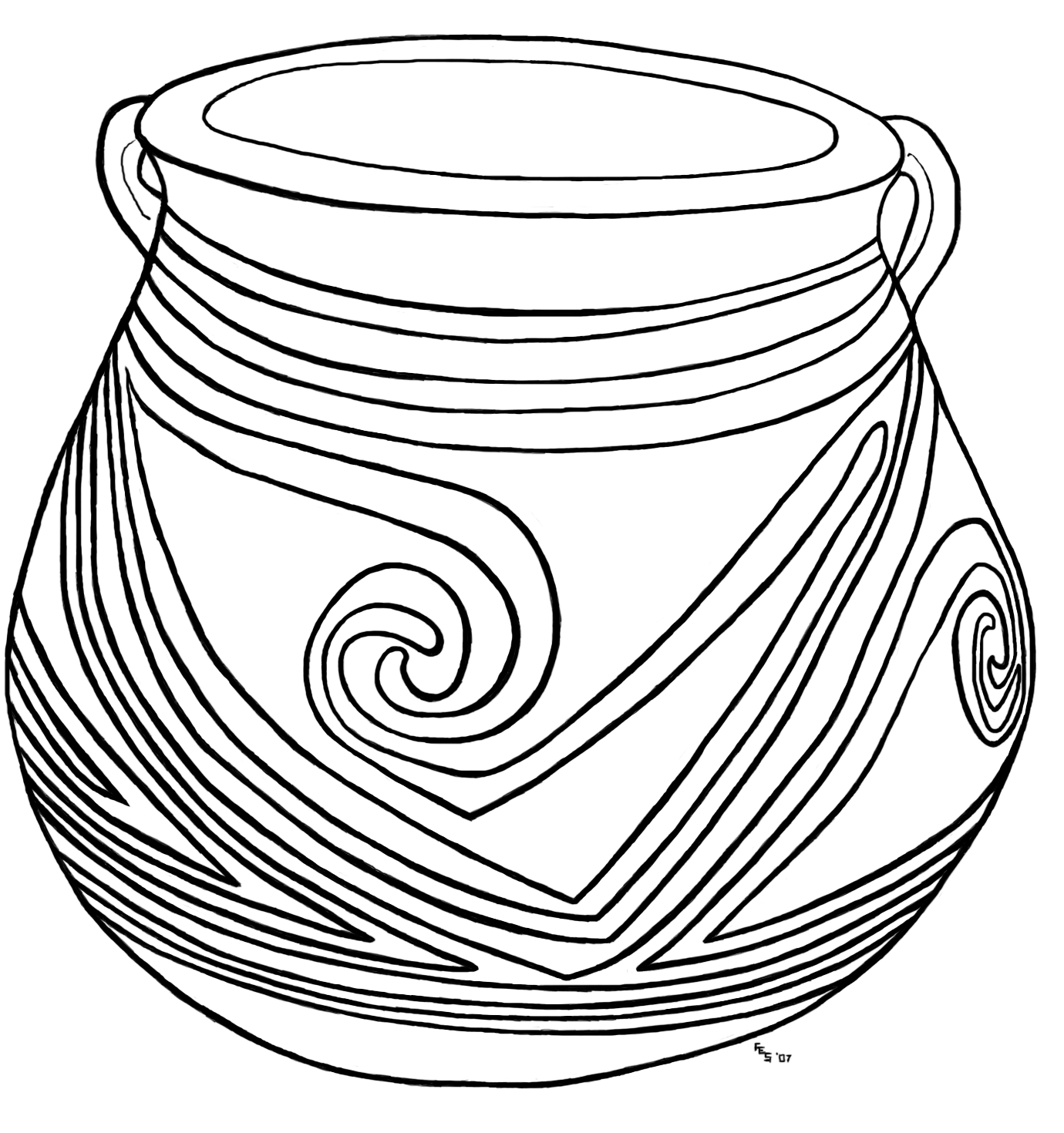 coloring pages native american pottery - photo #5