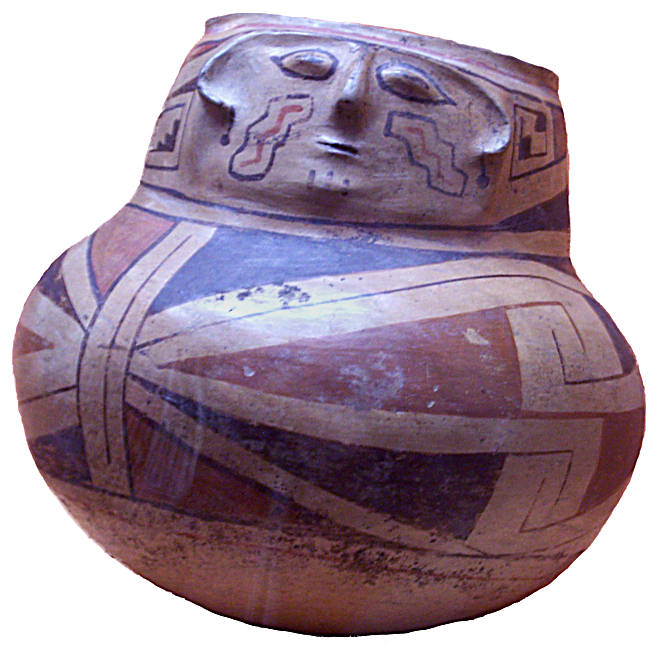 Image of Casas Grandes pot: Pot with two faces on neck