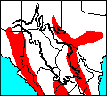 distribution map of Craugastor augusti