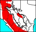 distribution map of Hyla arenicolor