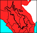 distribution map of the Pallid Bat