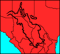 distribution map of Canis latrans