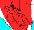 distribution map of Canis lupus