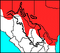 Distribution map for Castor canadensis