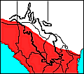 distribution map of Choeronycteris mexicana