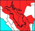 Regional distribution map for Dipodomys ordii