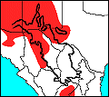 distribution map of Dipodomys spectabilis