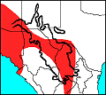 distribution map of Eumops perotis