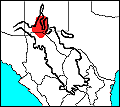 Regional distribution map for Geomys arenarius 