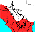 distribution map of Lasiurus ega