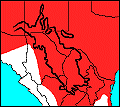 distribution map of Black-tailed Jackrabbit