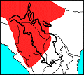 distribution map of Myotis velifer