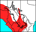 distribution map of Eumops perotis