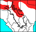 Regional distribution map of Ondatra zibethicus