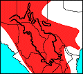 distribution map of the Western Spotted Skunk, Spilogale gracilis, in the Chihuahuan Desert Region