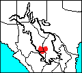Regional distribution map of Gopherus flavomarginatus