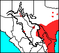 Regional distribution map of Hemidactylus turcicus