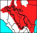 distribution map of Texas Horned Lizard