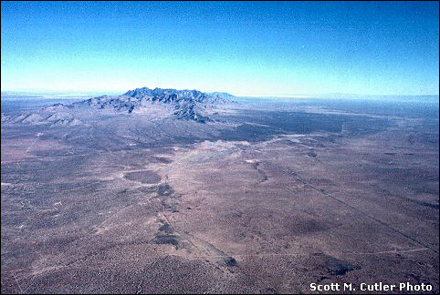 aerial view of the Organ Mts
