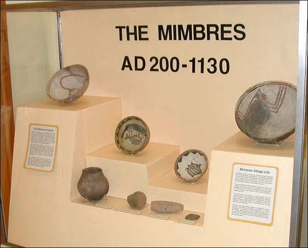 Mimbres pottery display
